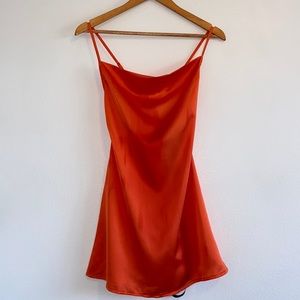 PrettyLittleThing Mini Orange Dress